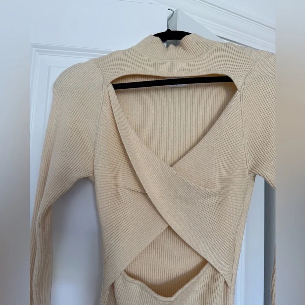 Lovers + Friends Knit Cream Midi Dress - Picture 5 of 6